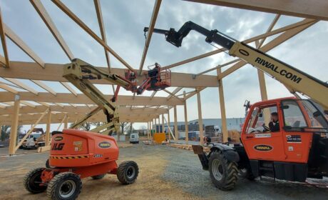 Structure en bois lamellé collé