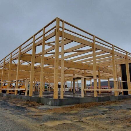Structure en bois lamellé collé