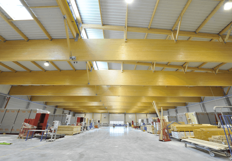 charpente en bois pour entrepot logistique