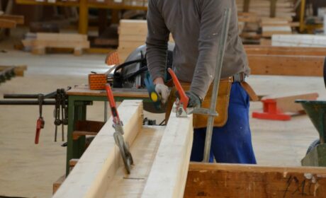 Photo de fabrication de l'usine des charpentes fournier
