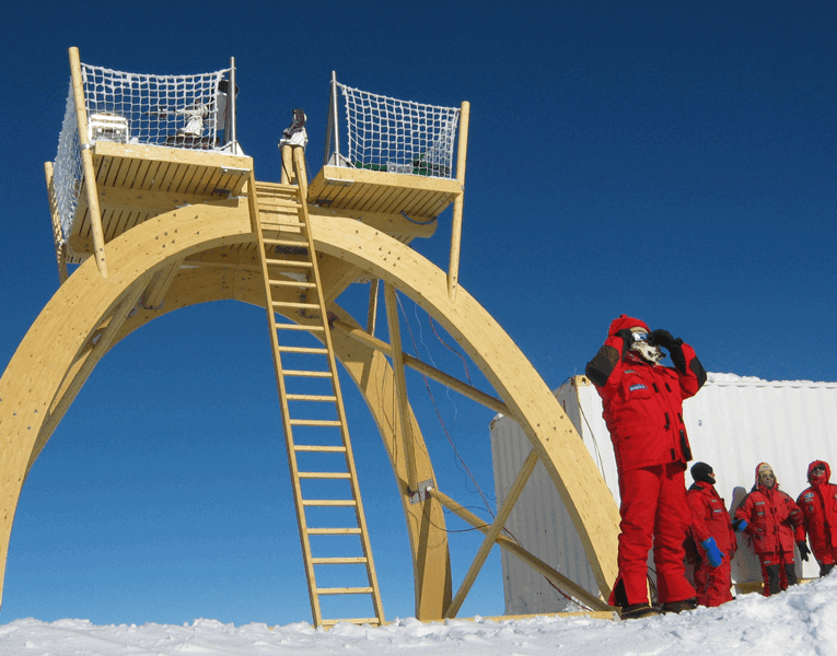 structure en bois pour plateforme concordiastro