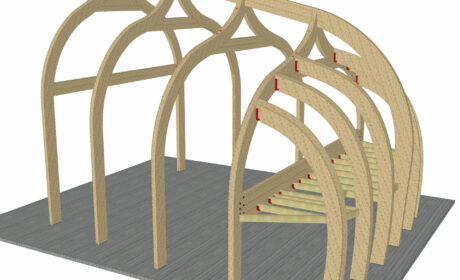 Plan de la charpente de la manufacture des tabacs