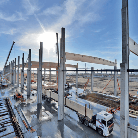 structure en bois lamellé collé pour notre client alstom