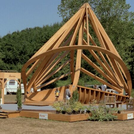 structure en bois lamellé collé