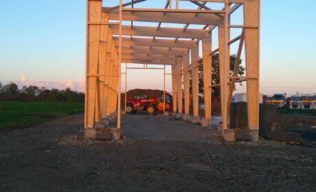 structure en bois lamellé collé