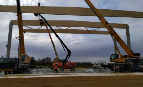 Structure en bois lamellé collé
